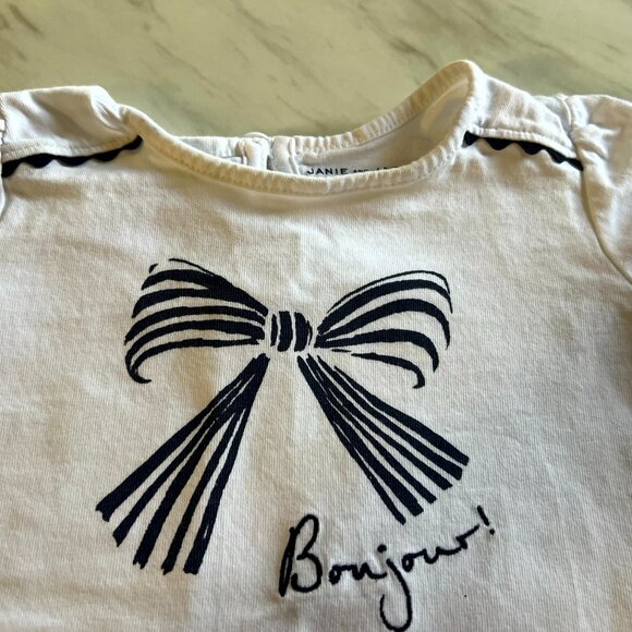 Bonjour! - Adorable Baby T Shirt by Janie and Jack - Size 2T - Picture 6 of 9